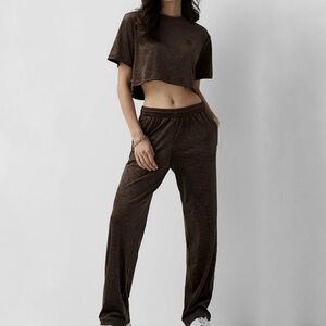 Adidas Brown Velvet Set